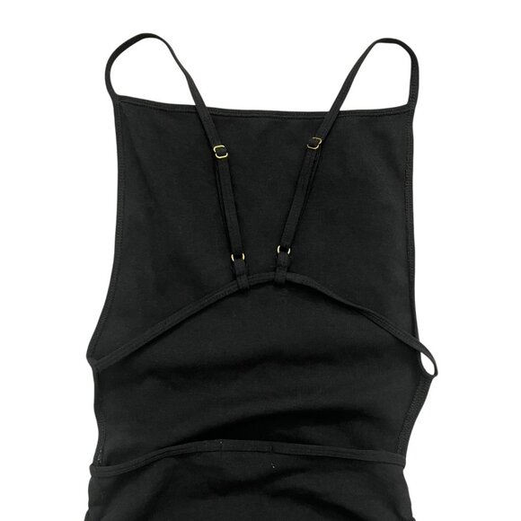 WeWoreWhat Ruched High Neck Midi Dress Black Size XS Minimalist Baddie‎ - Picture 4 of 11